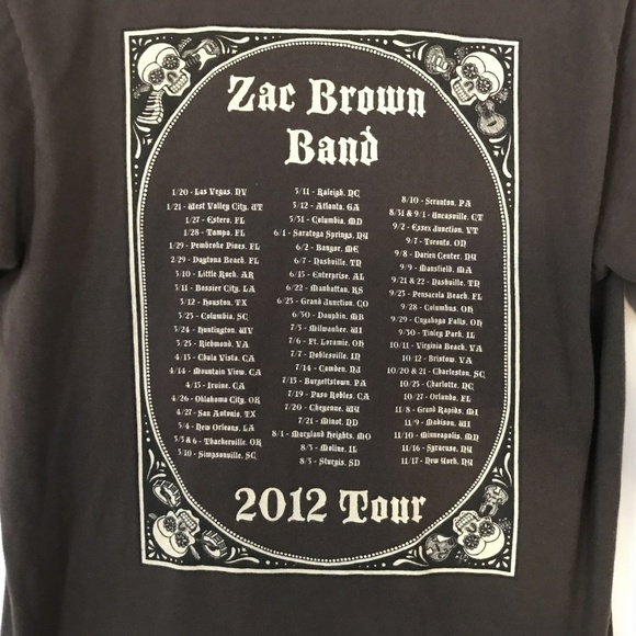 Zac Brown Band Graphic Tee Size Small - Picture 3 of 5